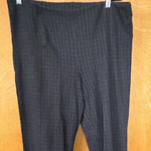 J Jill Ponte Slim Leg Pants (XL) Gray/Black